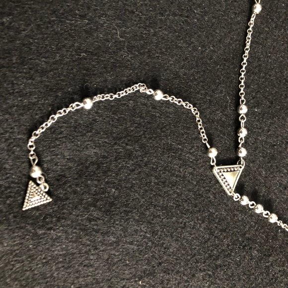 Long women's necklace metal chain beads 35" - Picture 2 of 4